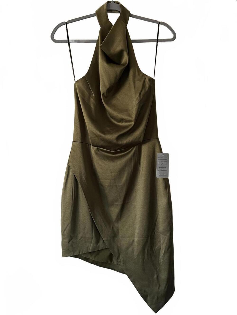 Elliatt Olive Green Halter Neck Dress - Size S NWT